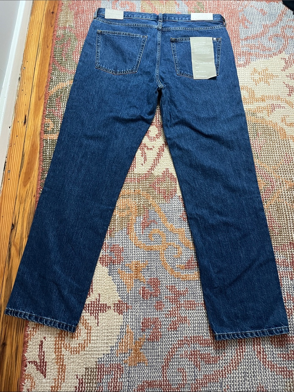NWT Everlane The Everybody Jean Button Fly Organic Cotton Mid Rise Sz E10x32 - Picture 10 of 10